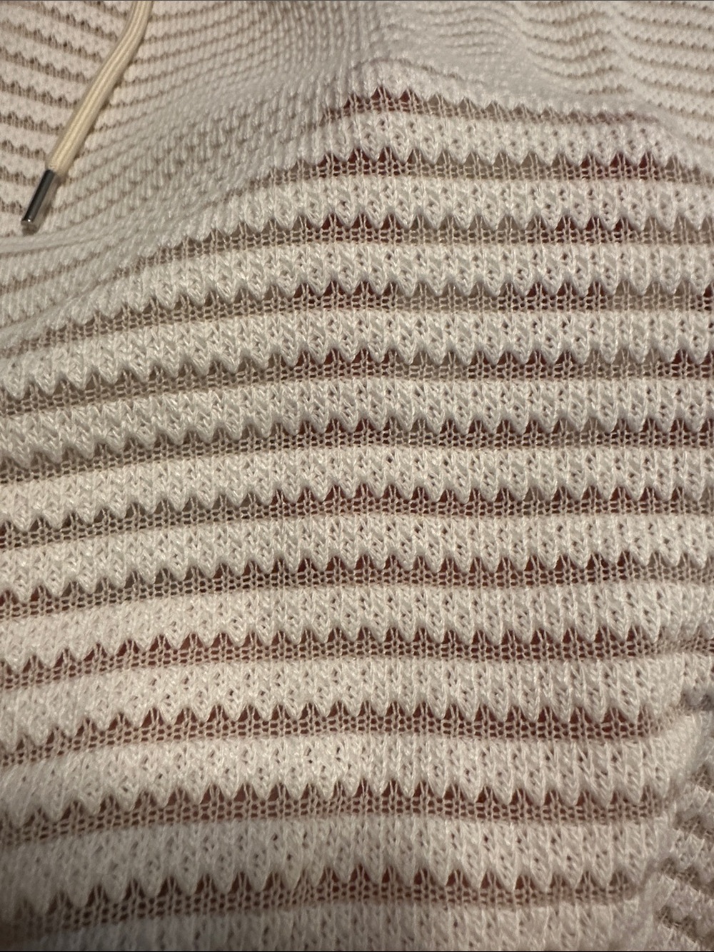 Belle by Kim Gravel Cream Textured Hooded Sweater - Picture 5 of 8